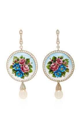 Magic Flowers Silver Drop Earrings by Axenoff Jewellery | Moda Operandi