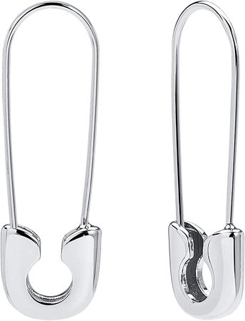 Amazon.com: Silver Safety Pin Earrings Minimalist Jewelry Gift for Women: Clothing, Shoes & Jewelry