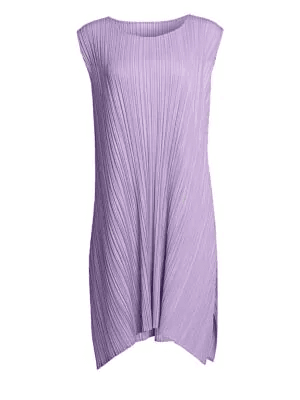 Pleats Please Issey Miyake Mellow Pleats Sleeveless Swing Dress In Lavender | ModeSens