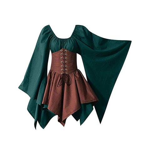 Kiminana Halloween Lady Renaissance Medieval Dress Gown for Everyday Halloween Cosplay Festivals Corset Dress at Amazon Women’s Clothing store