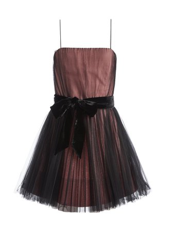Mabel Belted Mini Dress In Black/pink | Alice And Olivia