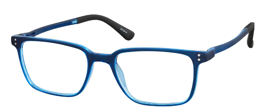 Blue Rectangle Frame  Glasses