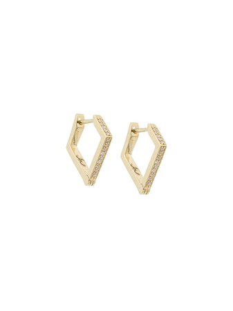 Lizzie Mandler Fine Jewelry 18kt gold 'Huggies' diamond earrings SS20 | Farfetch.com