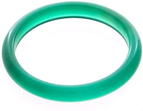 Natural Green Agate Gemstone Plain Band Ring