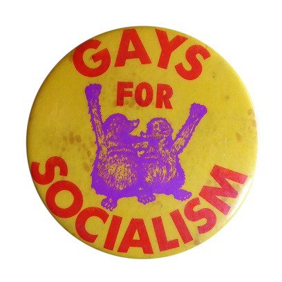 Pins from Gay’s the Word bookstore in London during the 1980s & ’90s.