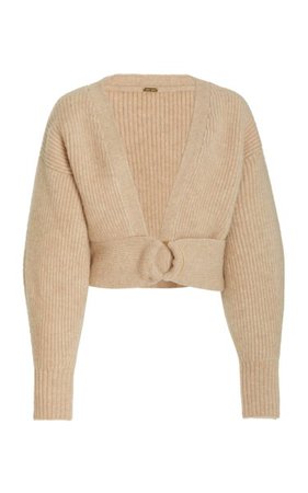 Tully Ribbed-Knit Cropped Wrap Sweater By Cult Gaia | Moda Operandi