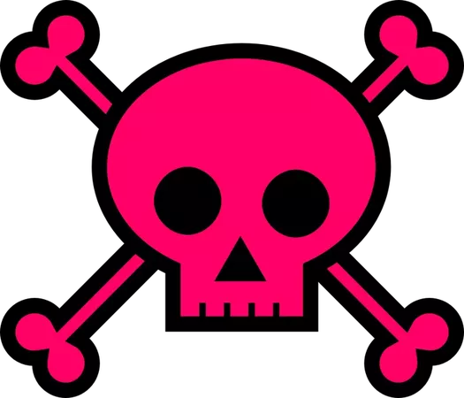 skull punk pink punkpop poppunk punkrock Sticker by e