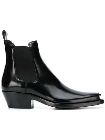 Calvin Klein 205W39nyc Square Toe Ankle Boots - Farfetch