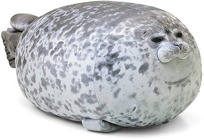 Amazon.com: Rainlin Chubby Blob Seal Pillow Stuffed Cotton Plush Animal Toy Cute Ocean Pillow Pets (A-Gray, Small(13.0 in)): Home & Kitchen