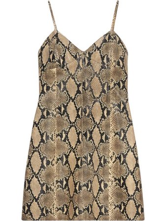 Gucci Python print leather dress