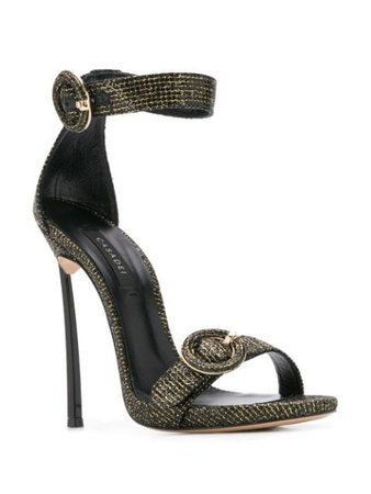 Casadei Metallic Stiletto Sandals | Farfetch.com