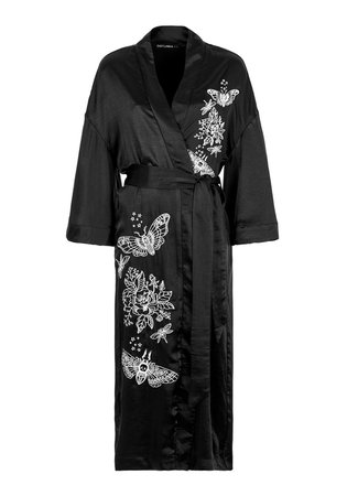 Disturbia Deathmoth Embroidered Kimono