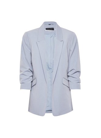 Silver Ruched Sleeve Jacket | Dorothy Perkins