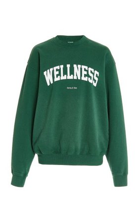 Wellness Ivy Cotton Jersey Sweatshirt By Sporty & Rich | Moda Operandi
