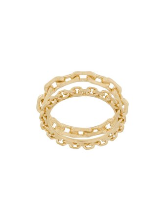 Shop Wouters & Hendrix chain-embellished stacked ring with Express Delivery - FARFETCH