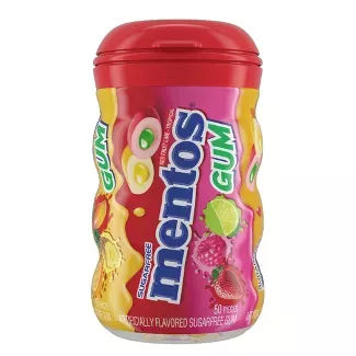 Mentos Curvy Bottle Red Lime Fruit Gum - 3.53oz : Target
