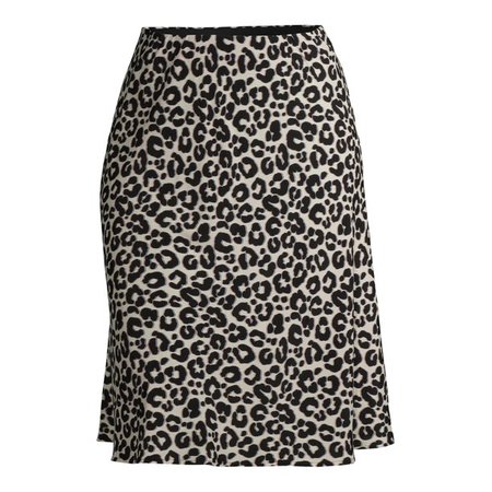 Terra & Sky - Terra & Sky Women's Plus Size Leopard Slip Skirt - Walmart.com - Walmart.com brown