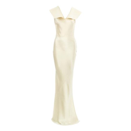 Christian Dior by John Galliano champagne silk evening dress, fw 1999 For Sale at 1stDibs