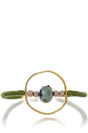 ALBERTO GALLETI IRAIDA Gold Green Suede Bracelet – PRET-A-BEAUTE.COM