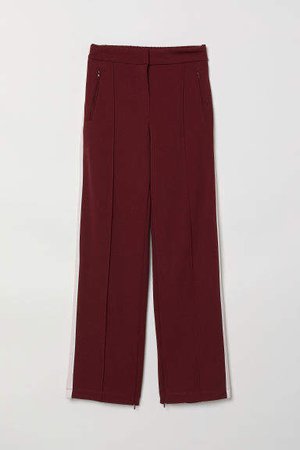 Pants with Creases - Red
