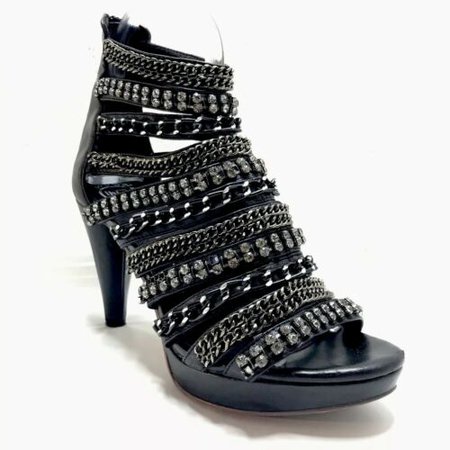 Jeffrey Campbell Bootie Sandals Boot Chain Embellished Black Women's 8 | eBay