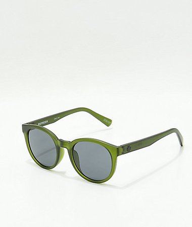 Spy Hi-Fi Matte Translucent Olive Green & Grey Sunglasses | Zumiez