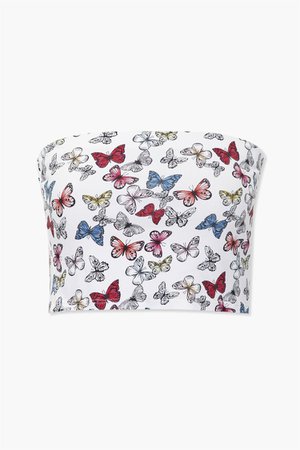 Butterfly Print Tube Top | Forever 21