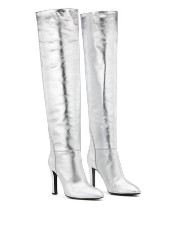 Silver Giuseppe Zanotti Knee Length Boots | Farfetch.com