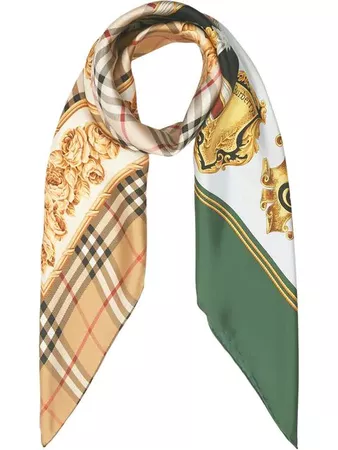 BURBERRY Archive Scarf Print Silk Square Scarf