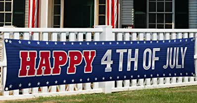 Amazon.com : happy fourth of july banner