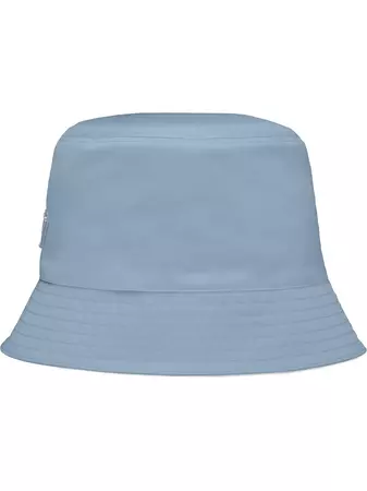Shop Prada Re-Nylon triangle logo bucket hat with Express Delivery - FARFETCH