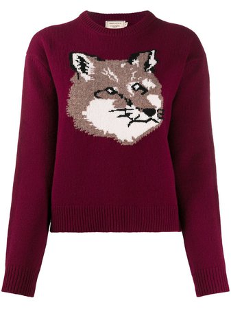 Maison Kitsuné Embroidered Fox Jumper - Farfetch