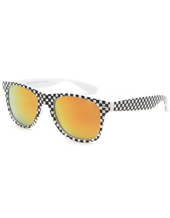 Checkered Sunglasses - BLKWH - 16801 | Tillys