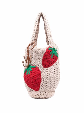 JW Anderson Strawberry Knit Tote Bag - Farfetch