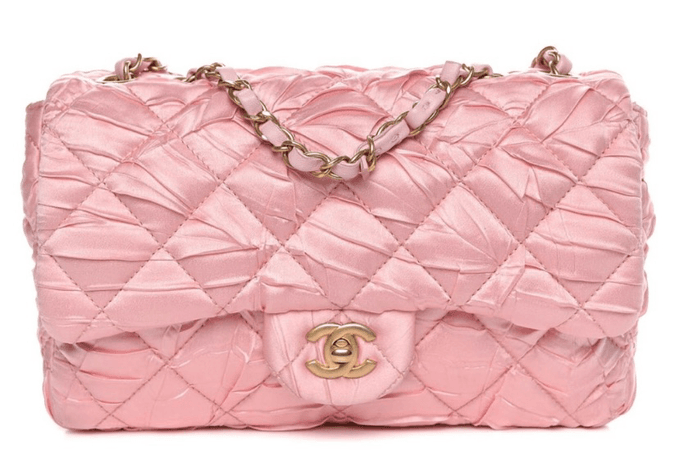 Chanel satin bag pink