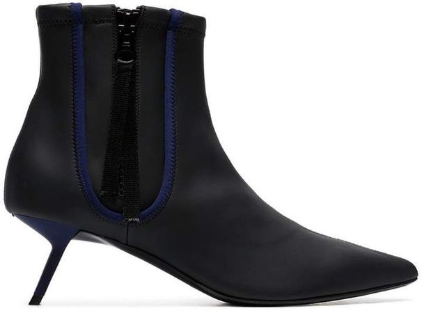 Alchimia Di black Perka 55 zip up leather ankle boots