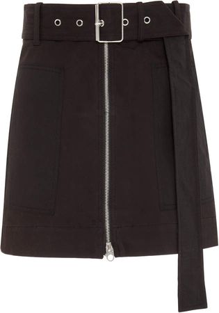 PSWL Belted Cotton-Twill Utility Mini Skirt