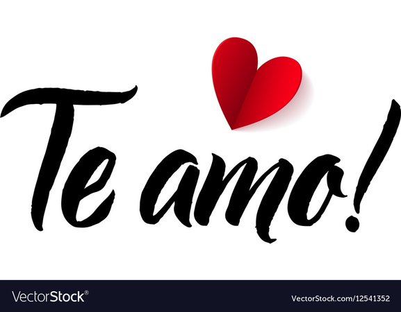 I love you valentines day spanish or portuguese Vector Image