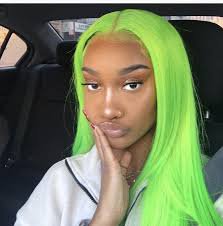neon green wig baddie - Google Search