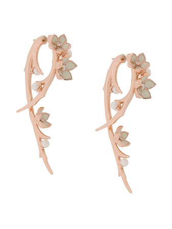 Shaun Leane Cherry Blossom Diamond Hook Earrings - Farfetch