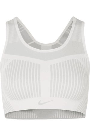 Nike | Fe/nom Flyknit Sports Bra | White | MILANSTYLE.COM