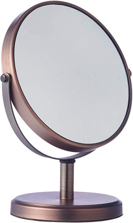 Amazon.de: AmazonBasics - Zweiseitiger, moderner Kosmetikspiegel, Bronze
