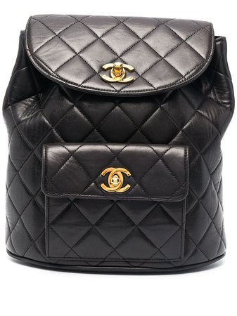 Chanel Pre-Owned 1994-1996 diamond-quilted Flap Backpack - Farfetch