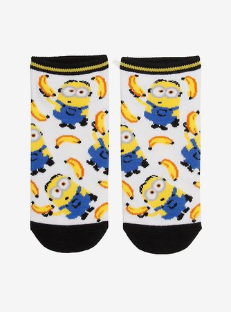 Minions Dave & Bananas No-Show Socks