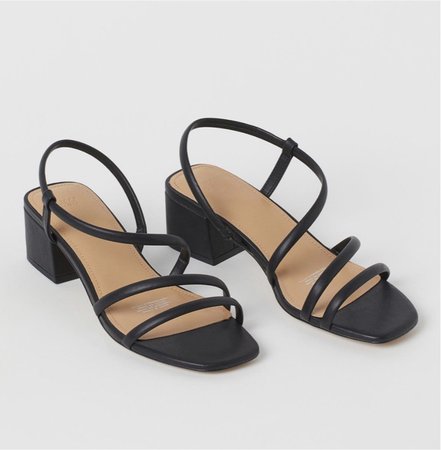 black sandals