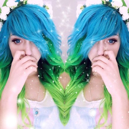 scene girl with teal hair - Google Search