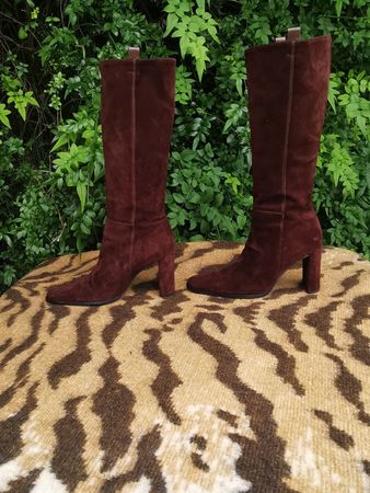 Russell and Bromley Brown Suede Leather Knee High Boots UK 5.5 EU 38.5 | eBay
