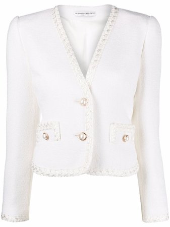 Alessandra Rich Bouclé Tweed Jacket - Farfetch