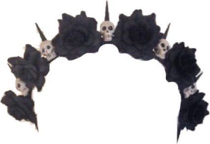 skull flower crown