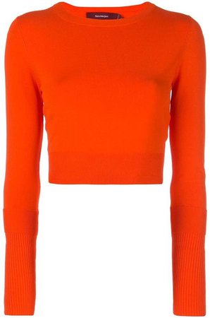 Orange Cropped Sweater